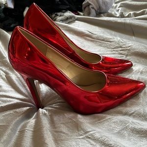 Metallic Red Heels